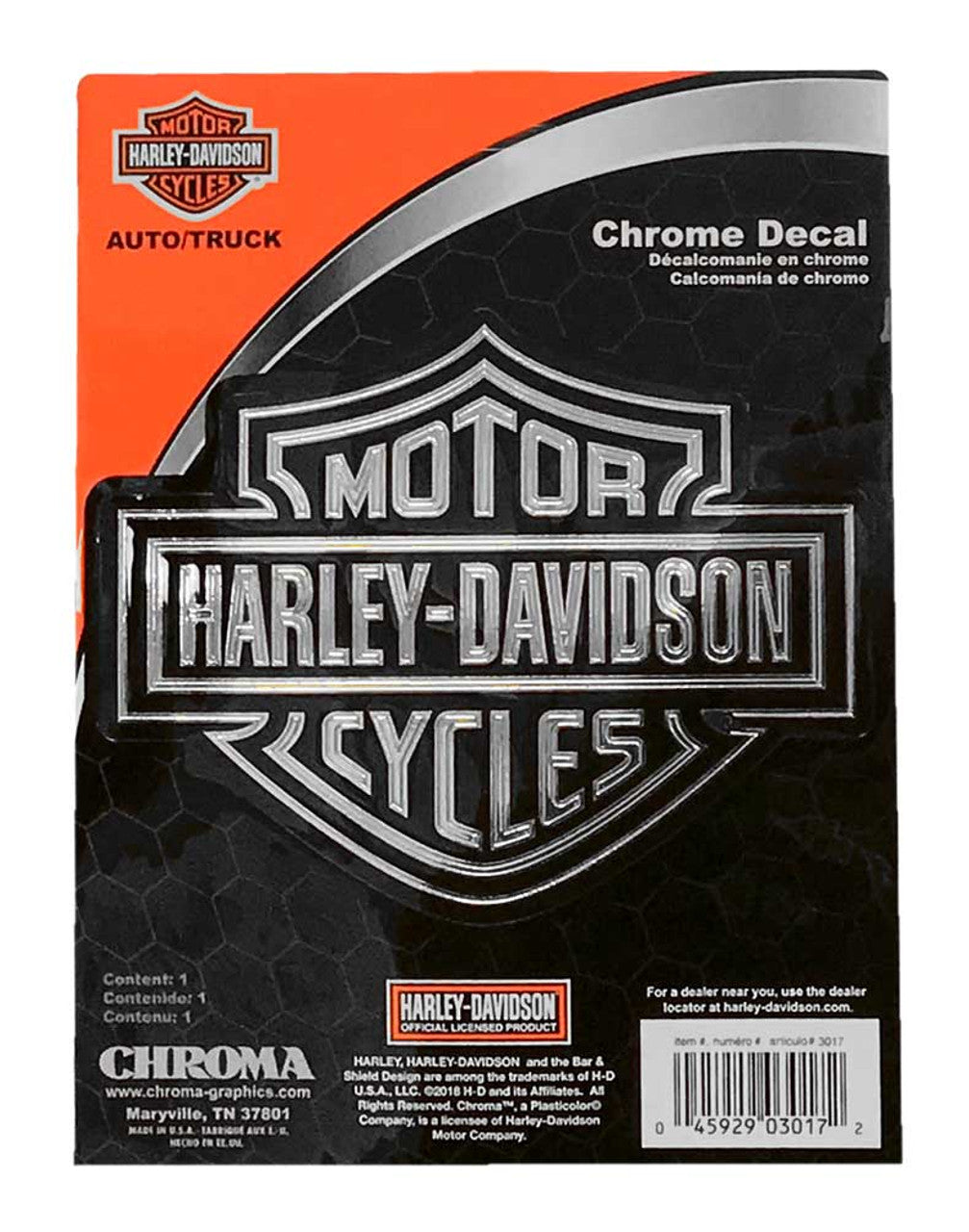 Autocollant chrome